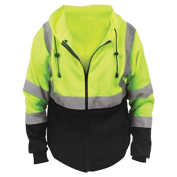 Hi-Vis Full Zip Hoodie - ANSI CL2 2XL